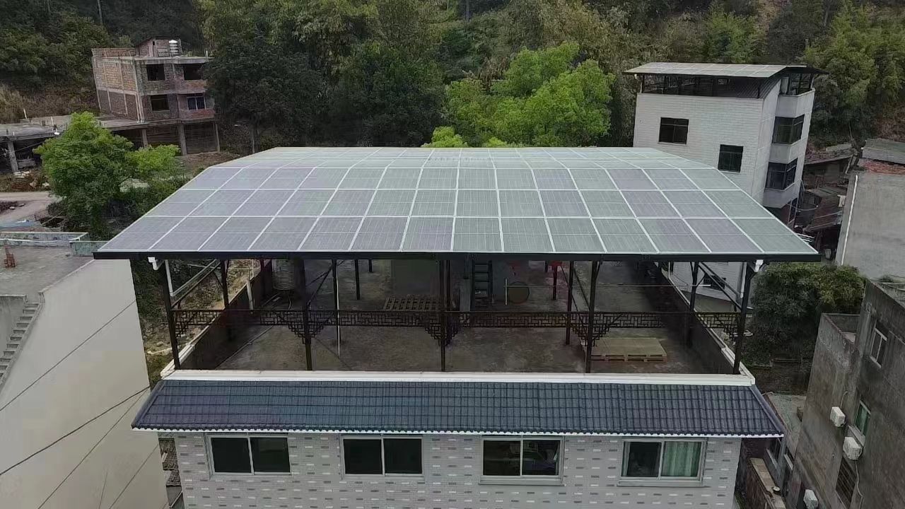 乐平15kw+10kwh自建别墅家庭光伏储能系统